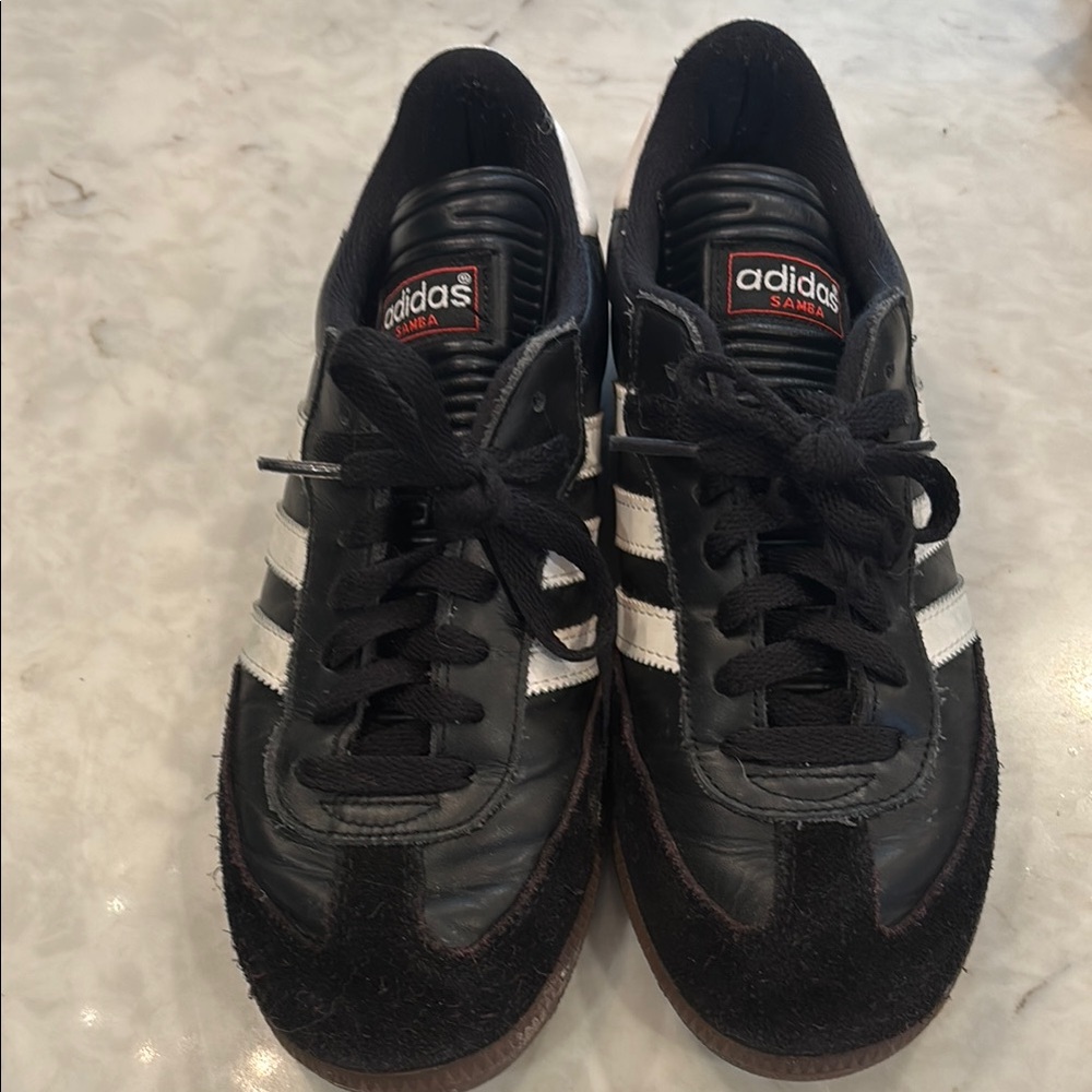 Adidas Men's Black and White Samba Sneakers